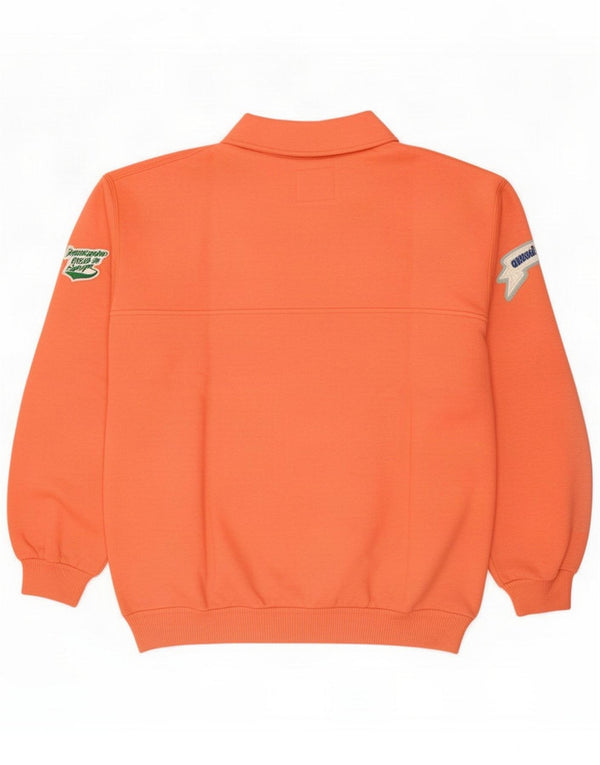 Americanino Mens Graphic Polo Neck Sweatshirt Jumper Large Pink Cotton