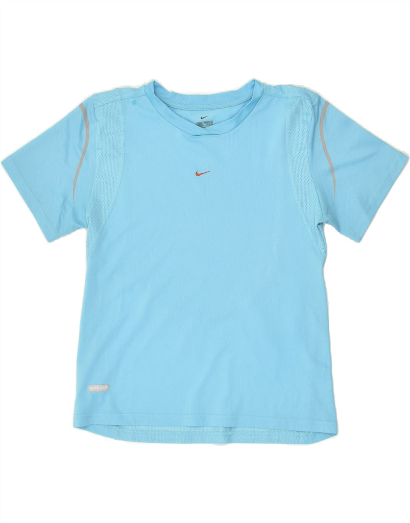 NIKE Womens Dri Fit T-Shirt Top UK 8/10 Small Blue Polyester | Vintage Nike | Thrift | Second-Hand Nike | Used Clothing | Messina Hembry 