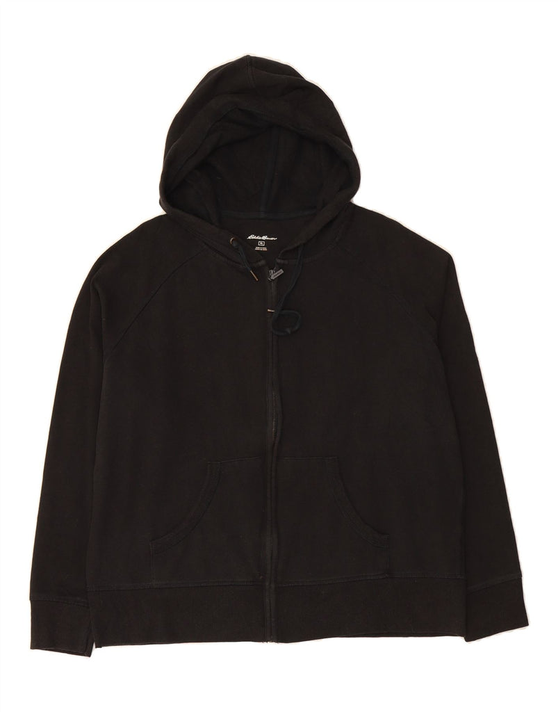 EDDIE BAUER Mens Zip Hoodie Sweater XL Black Cotton Vintage Eddie Bauer and Second-Hand Eddie Bauer from Messina Hembry 