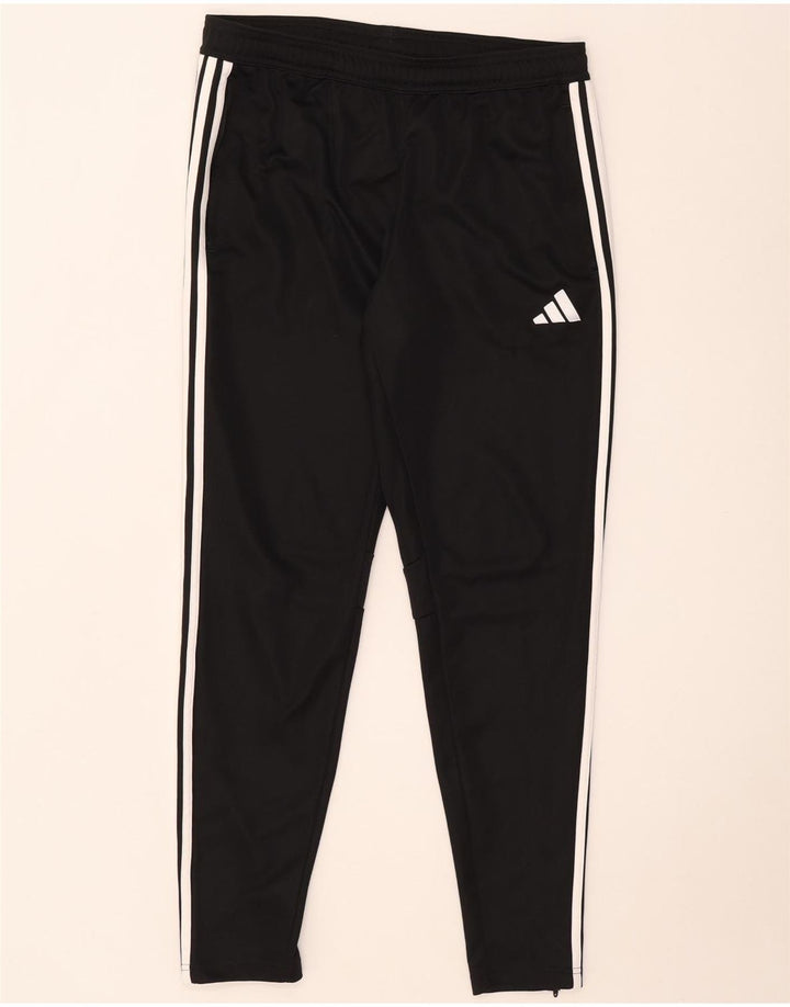 Adidas Mens Slim Fit Tracksuit Trousers Large Black Polyester