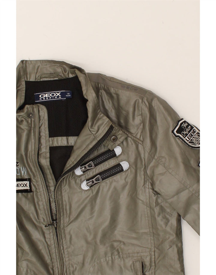 GEOX Boys Racer Jacket 9-10 Years Grey Polyester | Vintage Geox | Thrift | Second-Hand Geox | Used Clothing | Messina Hembry 