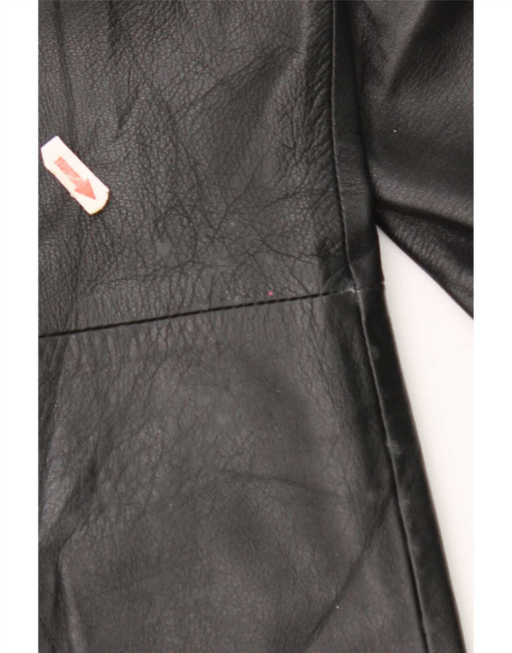 Vintage Mens Leather Jacket IT 52 XL Black