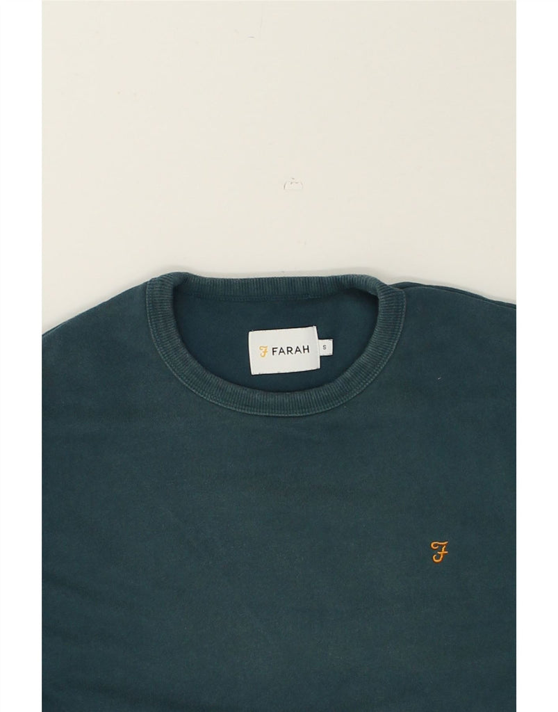 FARAH Mens Sweatshirt Jumper Small Green Cotton | Vintage Farah | Thrift | Second-Hand Farah | Used Clothing | Messina Hembry 