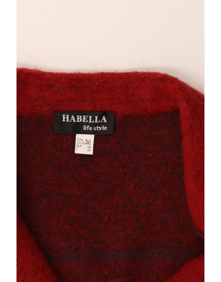 HABELLA Womens 3 Button Blazer Jacket IT 42 Medium Red Vintage Habella and Second-Hand Habella from Messina Hembry 