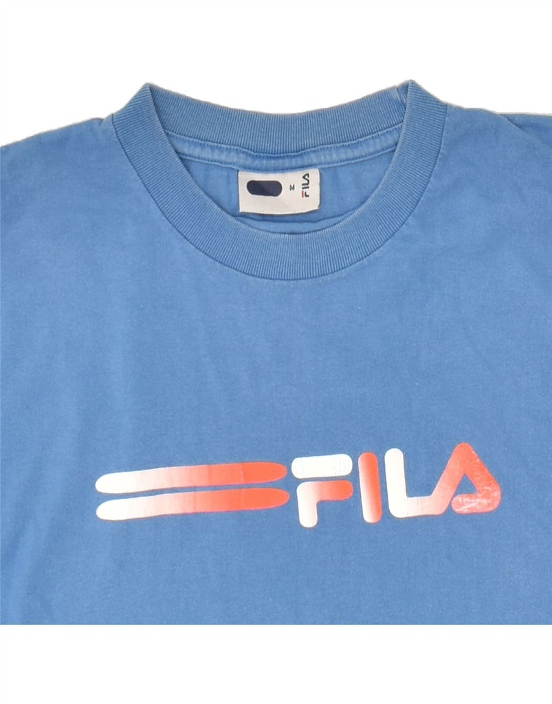 FILA Mens Graphic T-Shirt Top Medium Blue | Vintage Fila | Thrift | Second-Hand Fila | Used Clothing | Messina Hembry 