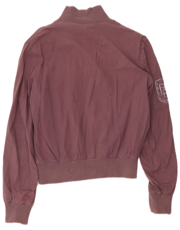 Papeete Womens Utility Jacket UK 12 Medium Burgundy Cotton