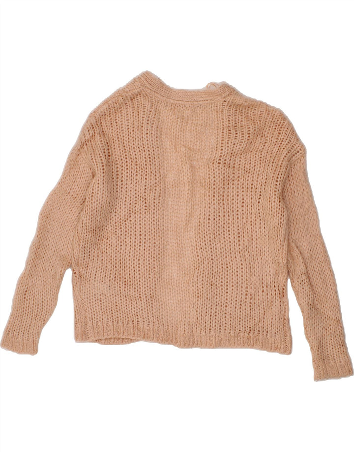 FAT FACE Womens Open Cardigan Sweater UK 10 Small Pink Acrylic Vintage Fat Face and Second-Hand Fat Face from Messina Hembry 