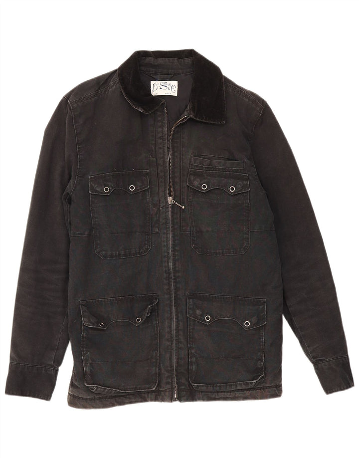 LEVI'S Mens Utility Jacket UK 36 Small Black Cotton
