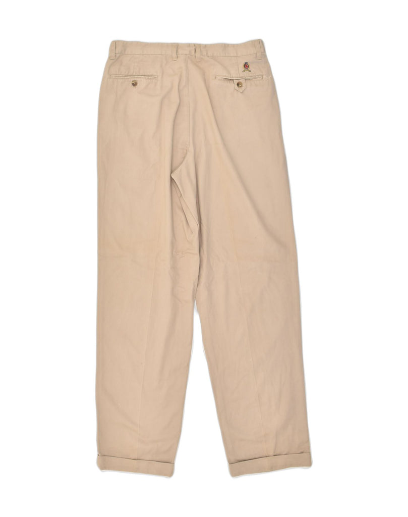 TOMMY HILFIGER Mens Straight Chino Trousers W34 L34  Beige Cotton | Vintage Tommy Hilfiger | Thrift | Second-Hand Tommy Hilfiger | Used Clothing | Messina Hembry 