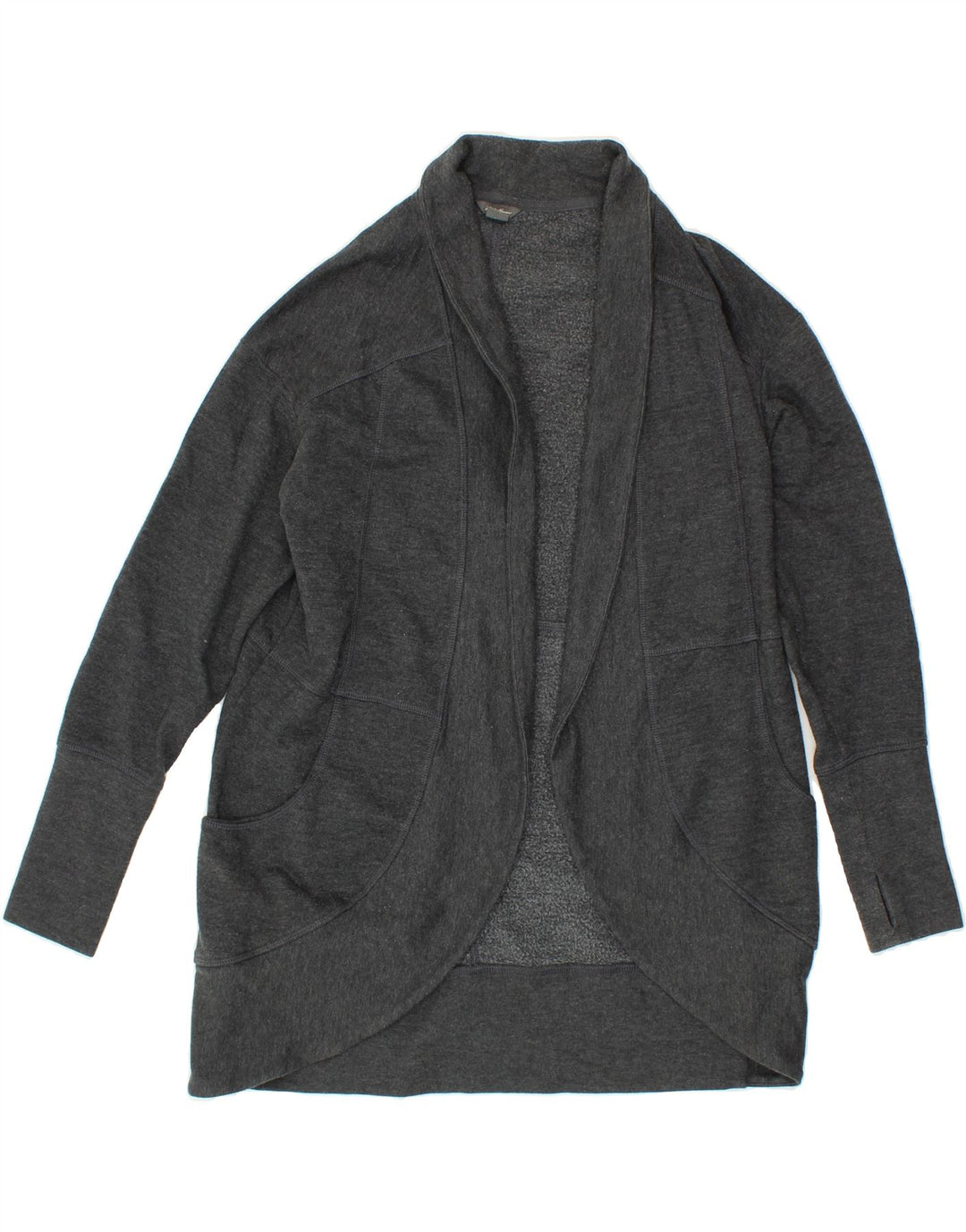 EDDIE BAUER Womens Oversized Longline Cardigan Sweater UK 10 Small Grey Vintage Eddie Bauer and Second-Hand Eddie Bauer from Messina Hembry 