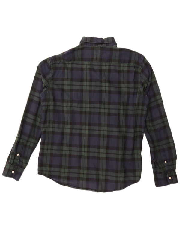 Ralph Lauren Mens Shirt Large Navy Blue Check Cotton