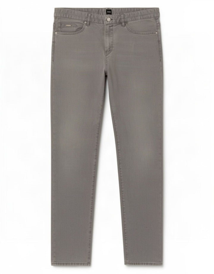 Hugo Boss Mens Straight Jeans W36 L34 Grey Cotton