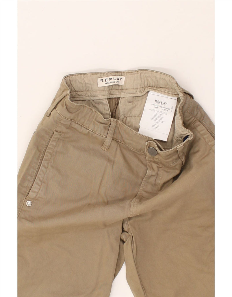 REPLAY Boys Chino Shorts 9-10 Years W26 Beige Cotton | Vintage Replay | Thrift | Second-Hand Replay | Used Clothing | Messina Hembry 