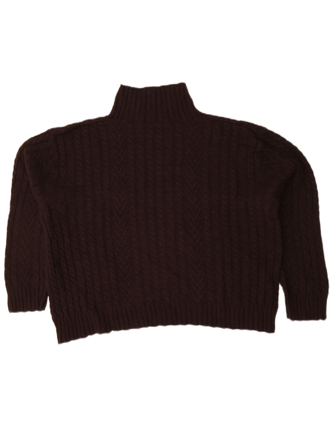 Marks & Spencer Womens Turtle Neck Jumper Sweater UK 16 Large Brown