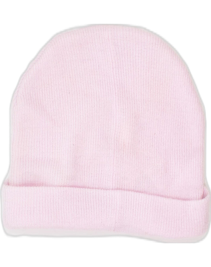 PUMA Womens Graphic Beanie Hat One Size Pink Acrylic Winter | Vintage | Thrift | Second-Hand | Used Clothing | Messina Hembry 