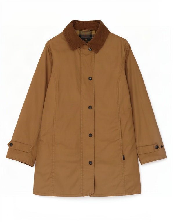 Barbour Womens Raincoat UK 12 Medium Brown Cotton