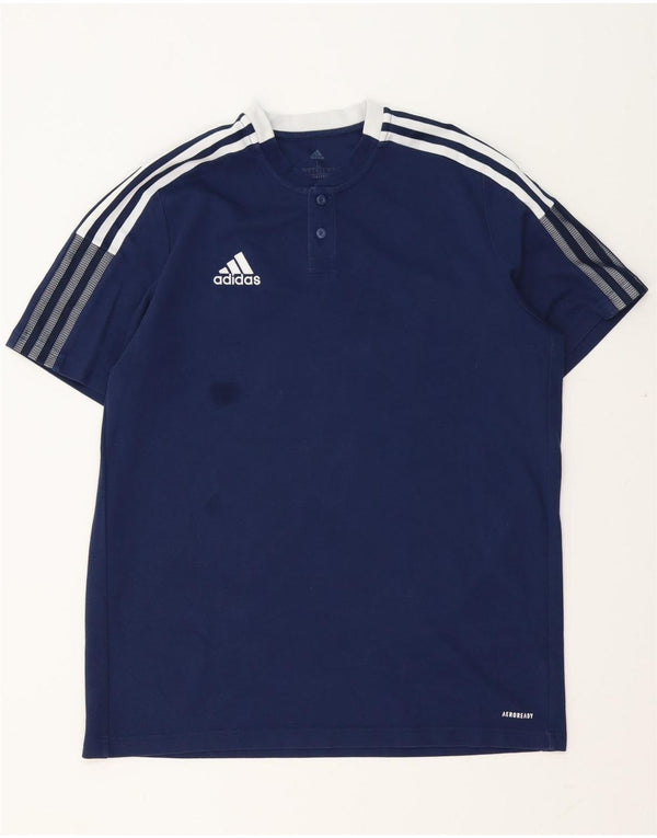 ADIDAS Mens Aeroready T-Shirt Top Large Navy Blue