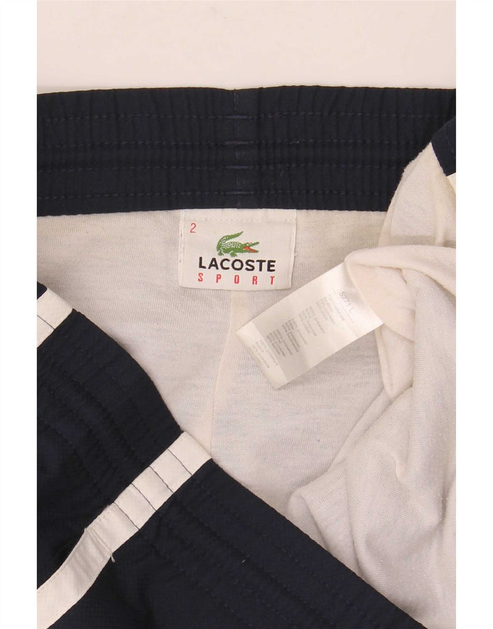 Lacoste Mens Sport Shorts Size 2 XS Navy Blue Colourblock Polyester