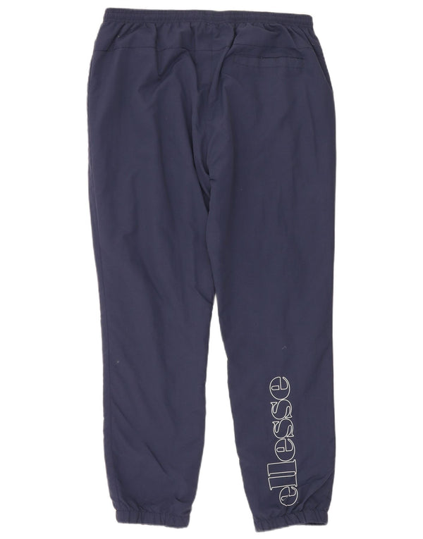 Ellesse Mens Graphic Tracksuit Trousers Joggers Large Navy Blue Nylon