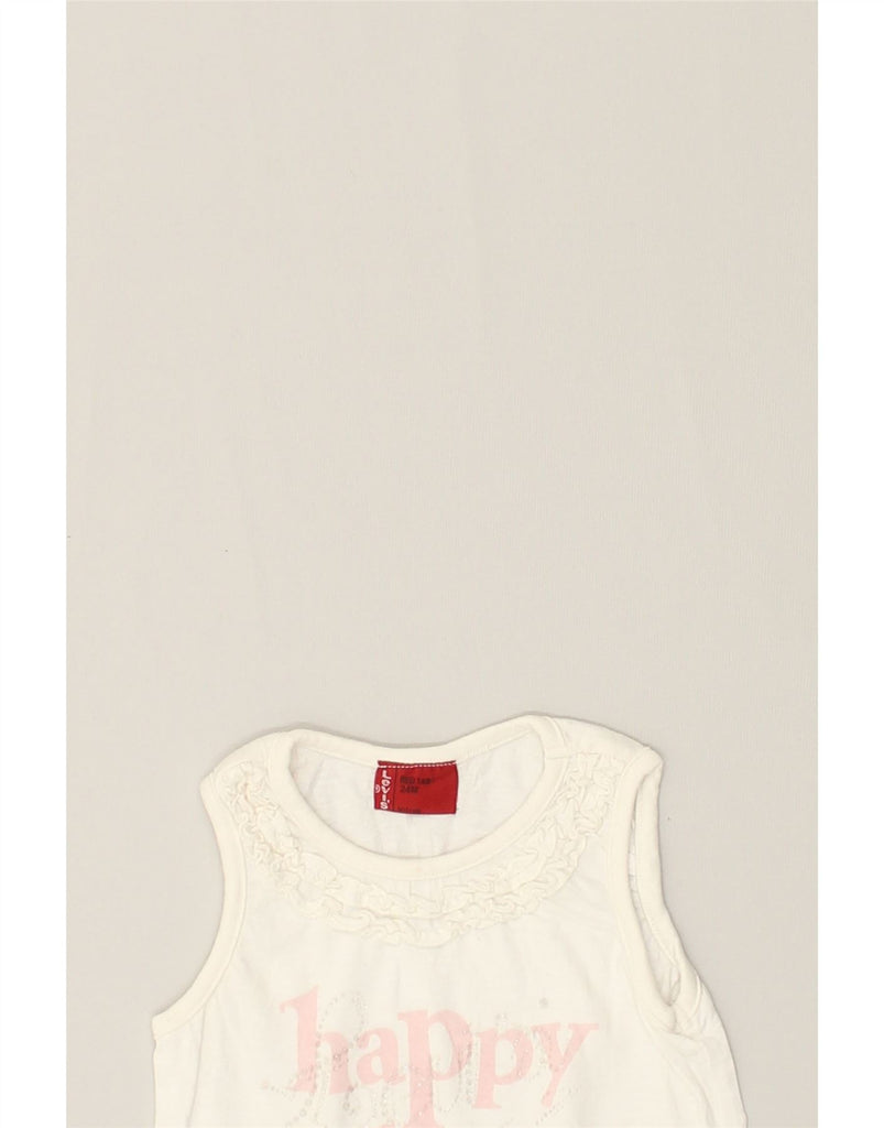 LEVI'S Baby Girls Graphic Vest Top 18-24 Months White Cotton | Vintage Levi's | Thrift | Second-Hand Levi's | Used Clothing | Messina Hembry 