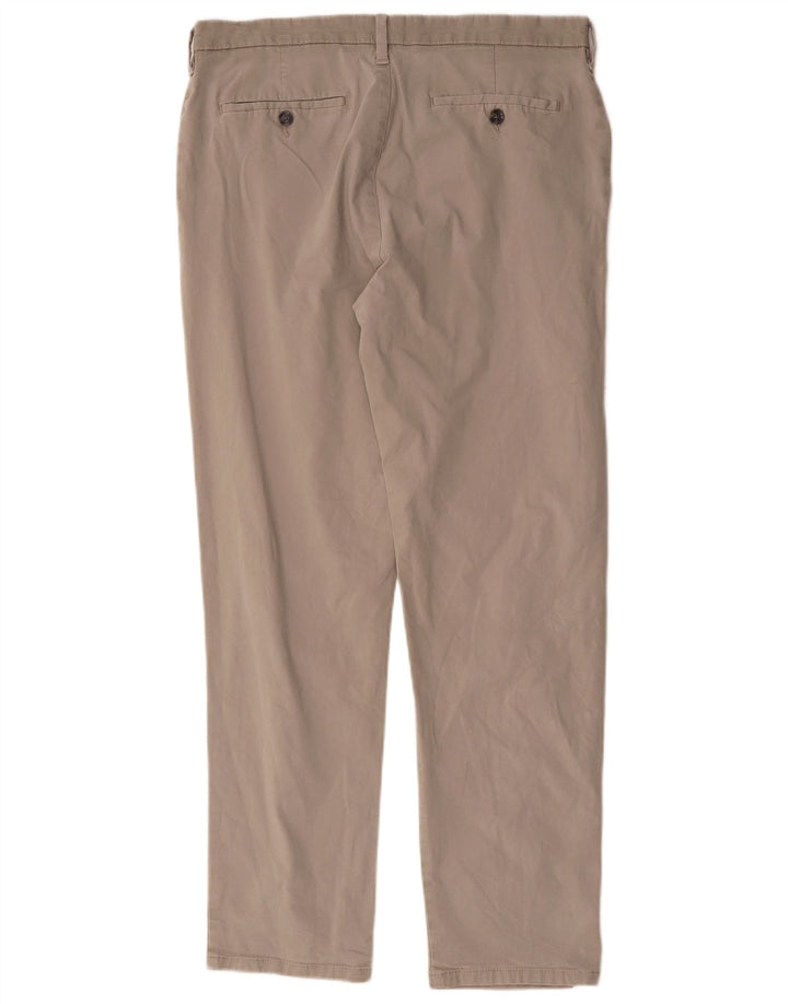 Marks & Spencer Mens Slim Chino Trousers W34 L31 Grey Cotton