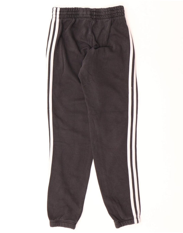 Adidas Boys Tracksuit Trousers Joggers 11-12 Years  Black Cotton