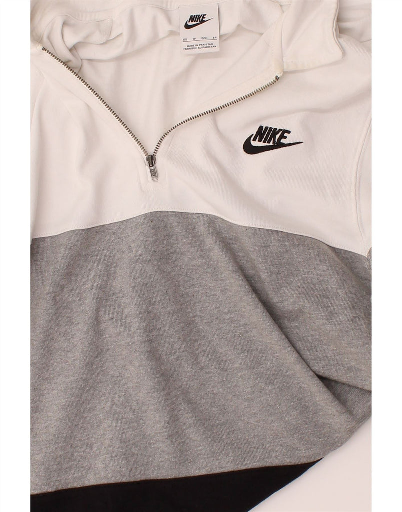 NIKE Mens Long Sleeve Polo Shirt XS Multicoloured Striped Cotton Vintage Nike and Second-Hand Nike from Messina Hembry 