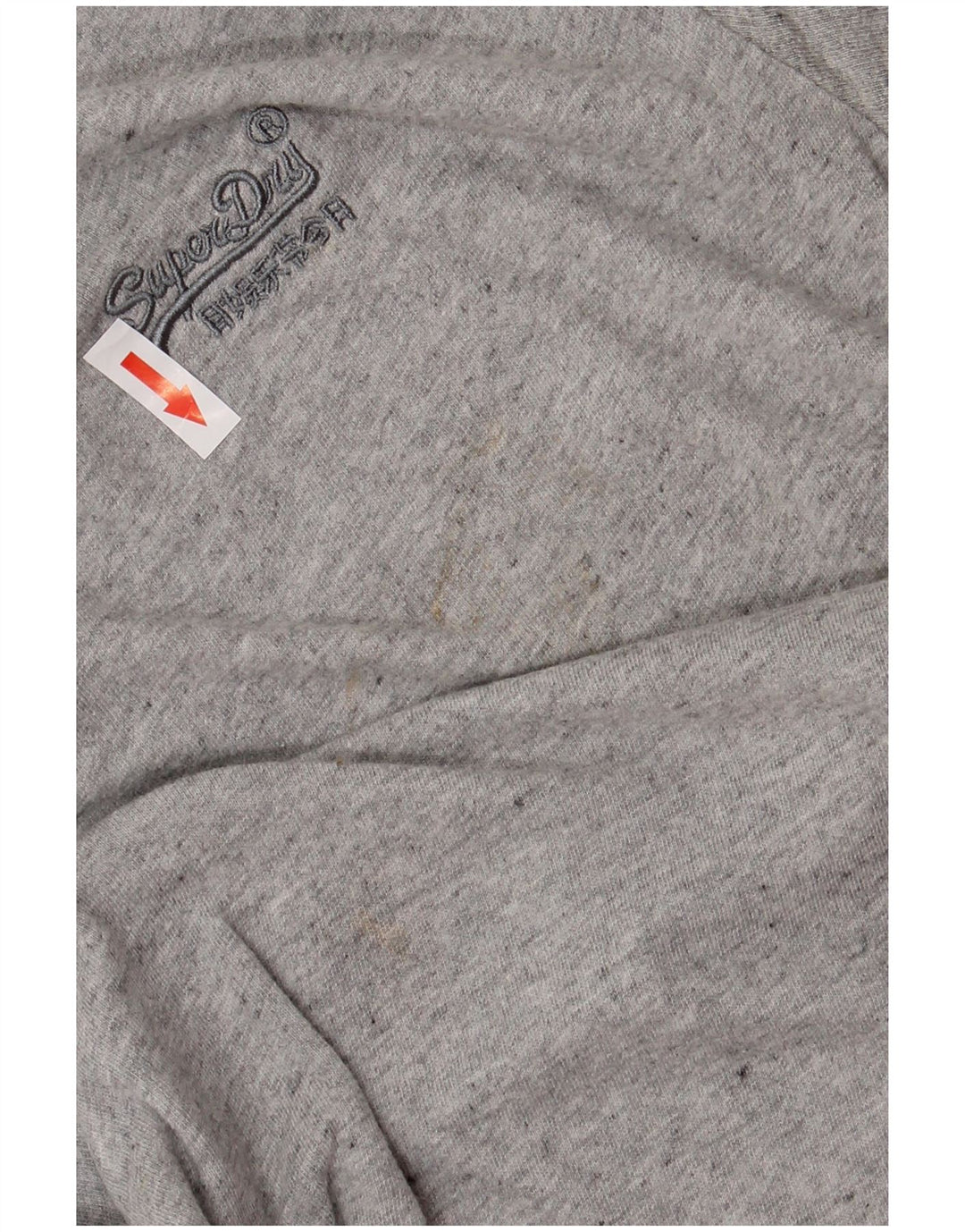 SUPERDRY Mens T-Shirt Top Large Grey Flecked Cotton