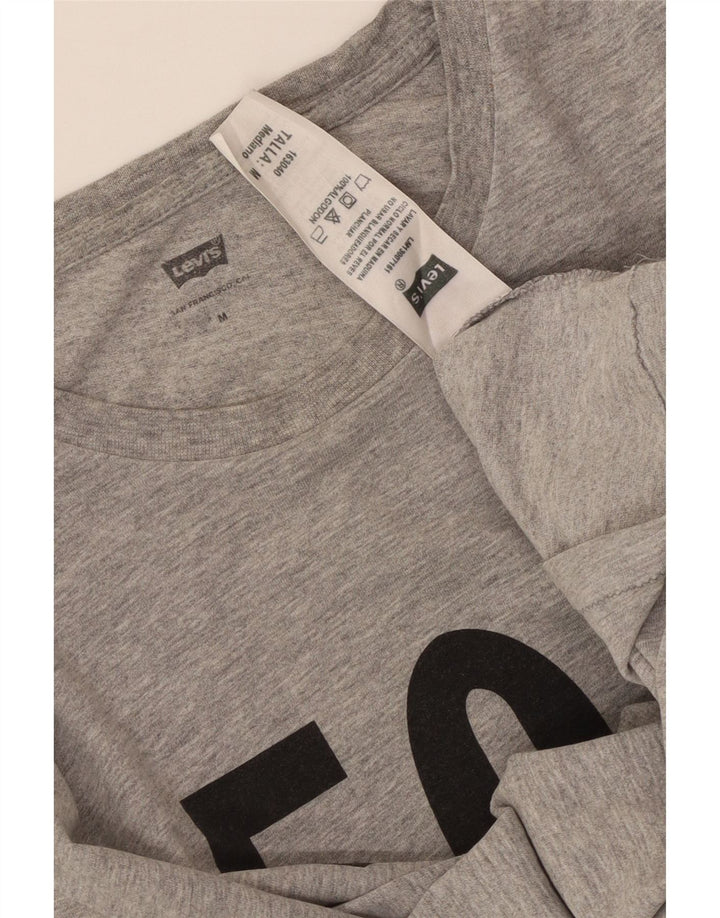 Levi's Mens 501 Graphic T-Shirt Top Medium Grey Flecked Cotton