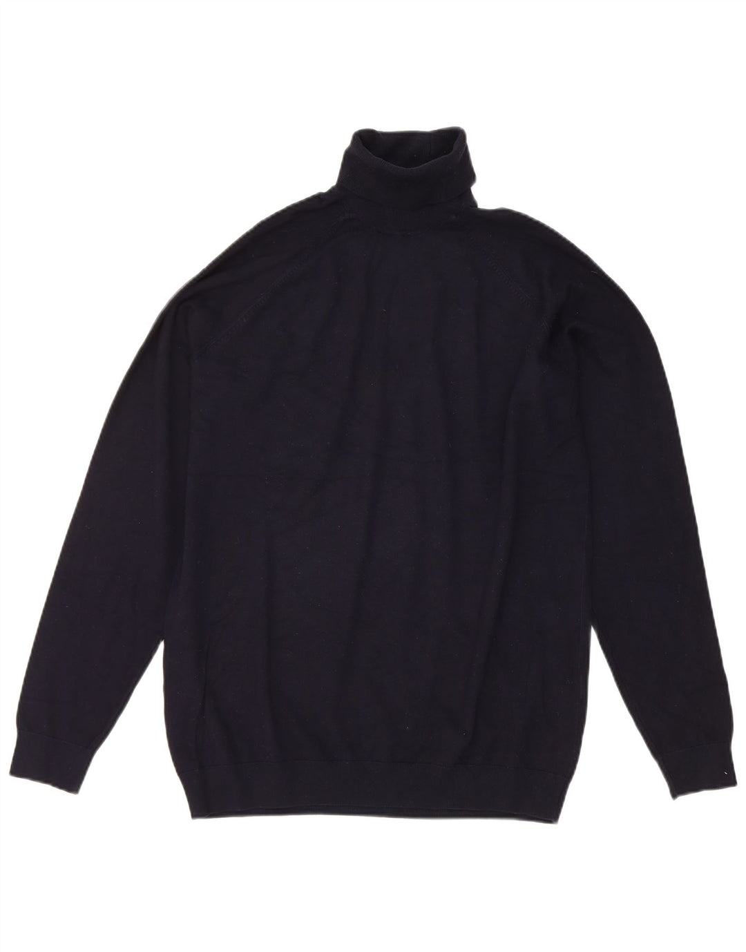 Zara Womens Roll Neck Jumper Sweater UK 18 XL Navy Blue