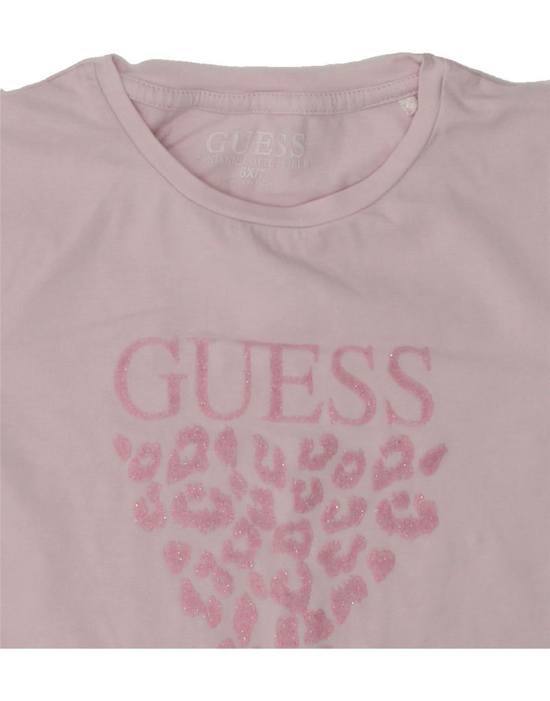 GUESS Girls Graphic Top Long Sleeve 6-7 Years Purple Cotton | Vintage Guess | Thrift | Second-Hand Guess | Used Clothing | Messina Hembry 