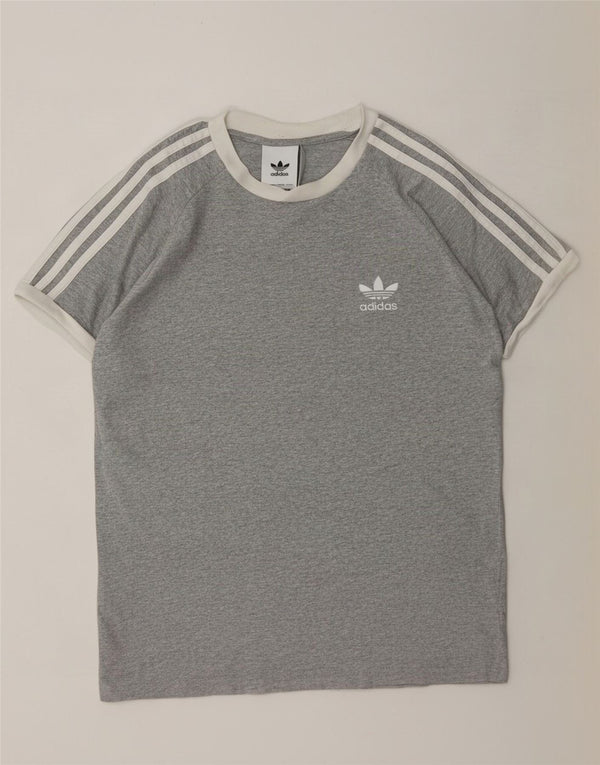 Adidas Mens T-Shirt Top Medium Grey Flecked Cotton