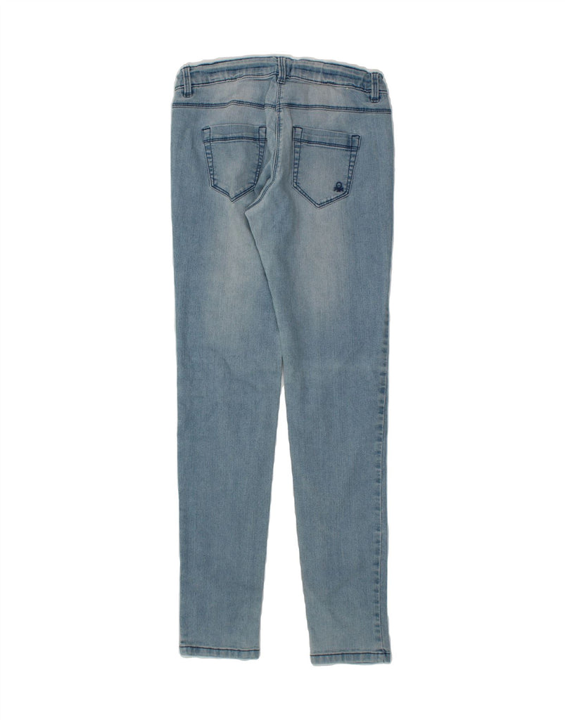 BENETTON Girls Skinny Jeans 15-16 Years 3XL  W28 L31  Blue Vintage Benetton and Second-Hand Benetton from Messina Hembry 