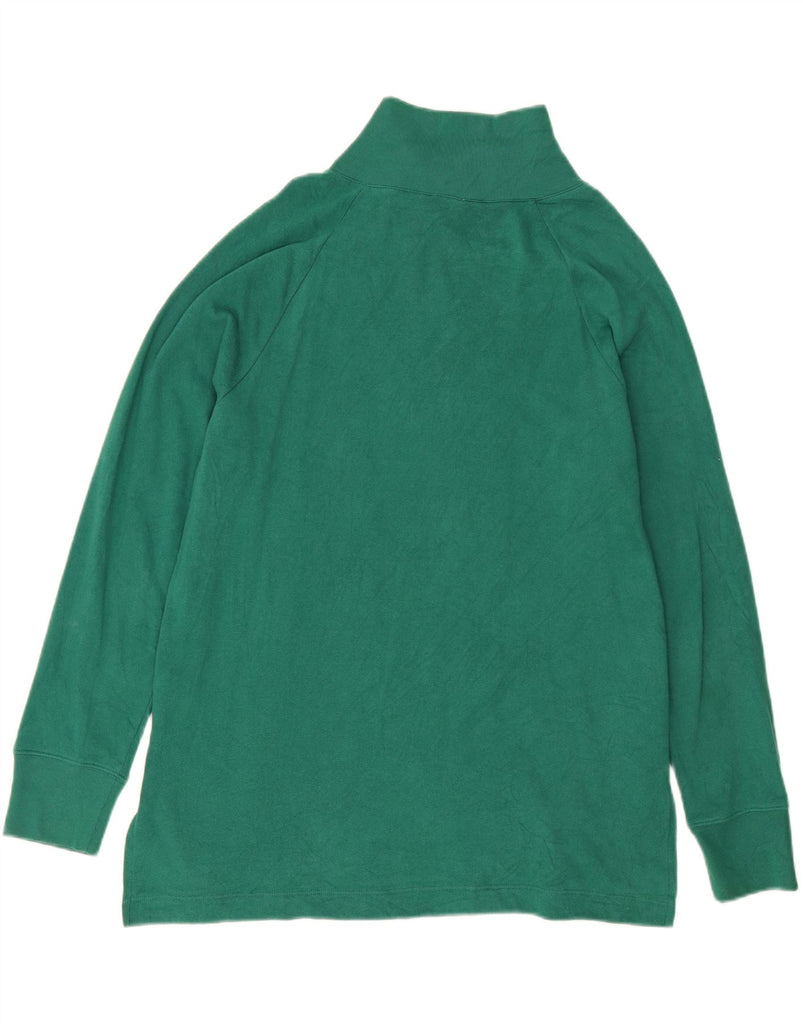 J. CREW Womens Button Neck Sweatshirt Jumper UK 16 Large Green Cotton Vintage J. Crew and Second-Hand J. Crew from Messina Hembry 