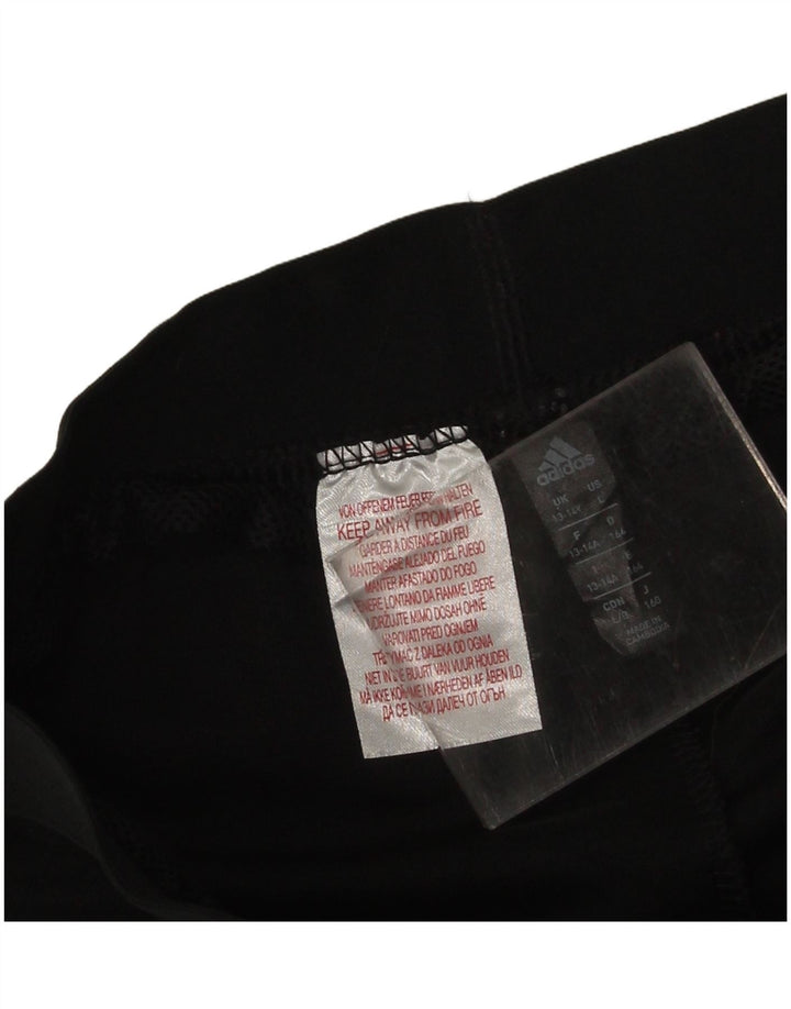 Adidas Boys Tracksuit Trousers 13-14 Years  Black Polyester