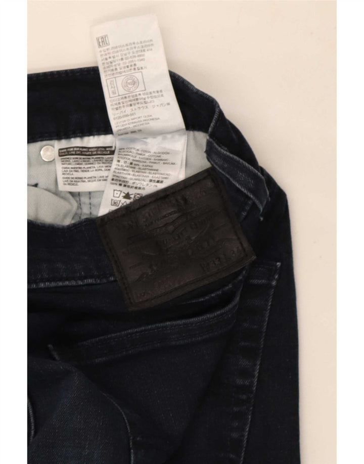 Levi's Mens 502 Tapered Jeans W33 L34 Navy Blue Cotton