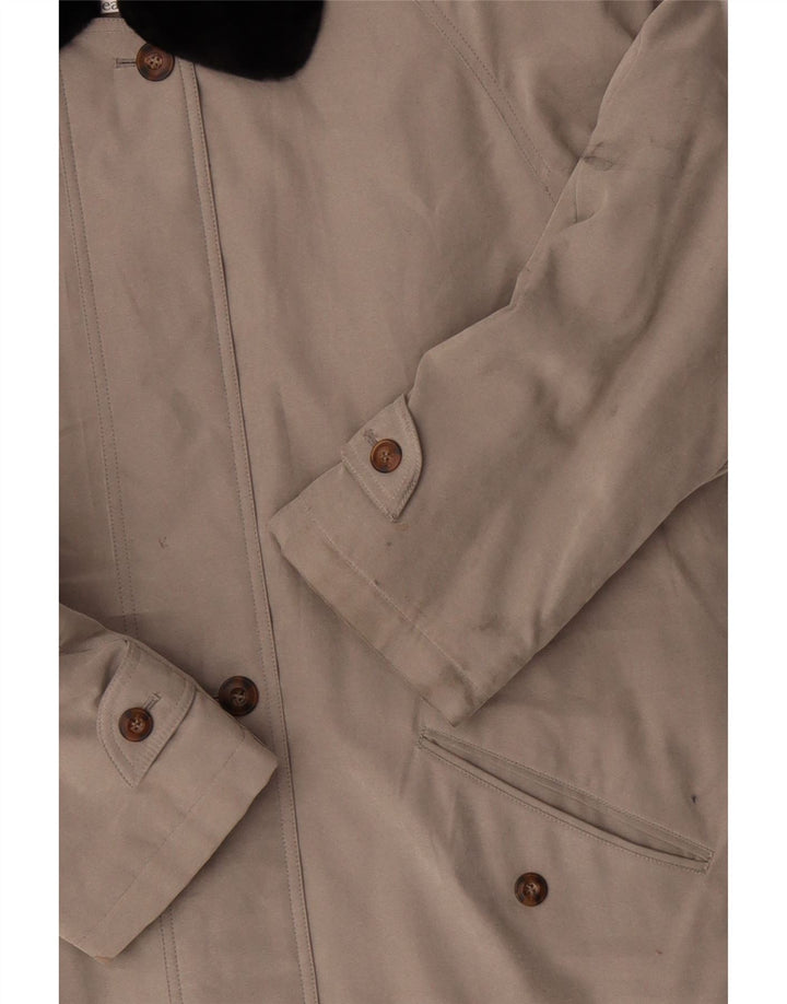 ST. BERNARD Womens Overcoat UK 20 2XL Grey Colourblock Polyester