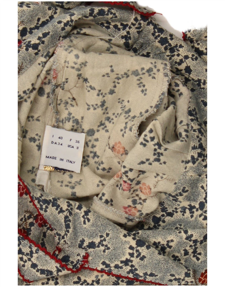 Selene Womens Sundress US 8 Medium Blue Floral