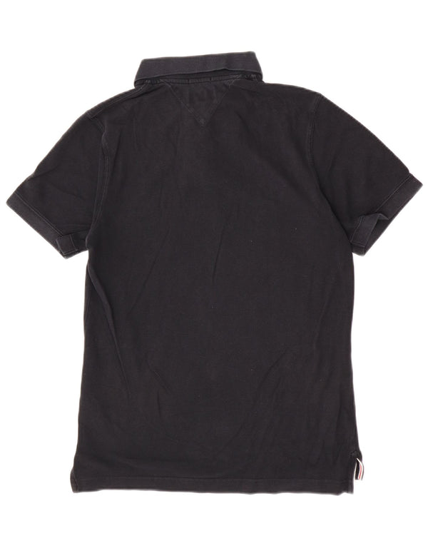 Tommy Hilfiger Mens Polo Shirt Medium Black Cotton