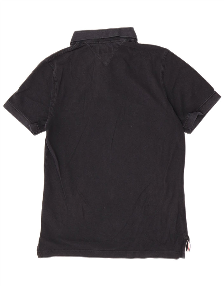 Tommy Hilfiger Mens Polo Shirt Medium Black Cotton