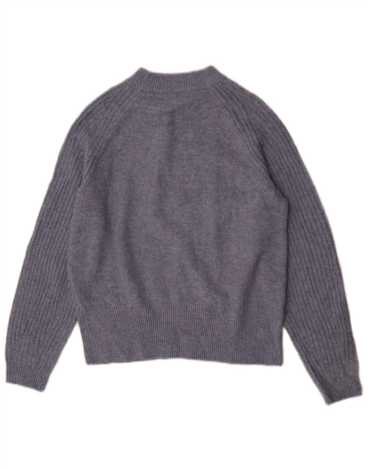 Marks & Spencer Womens Oversized Boat Neck Jumper Sweater UK 10 Small Blue