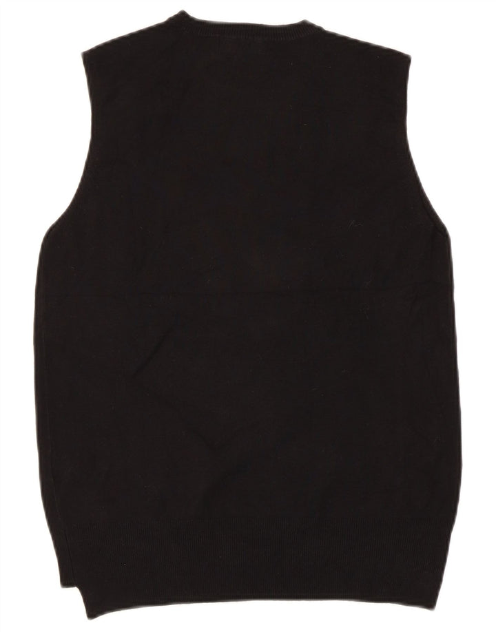 Zara Womens Vest Tank Top UK 14 Large Black Viscose