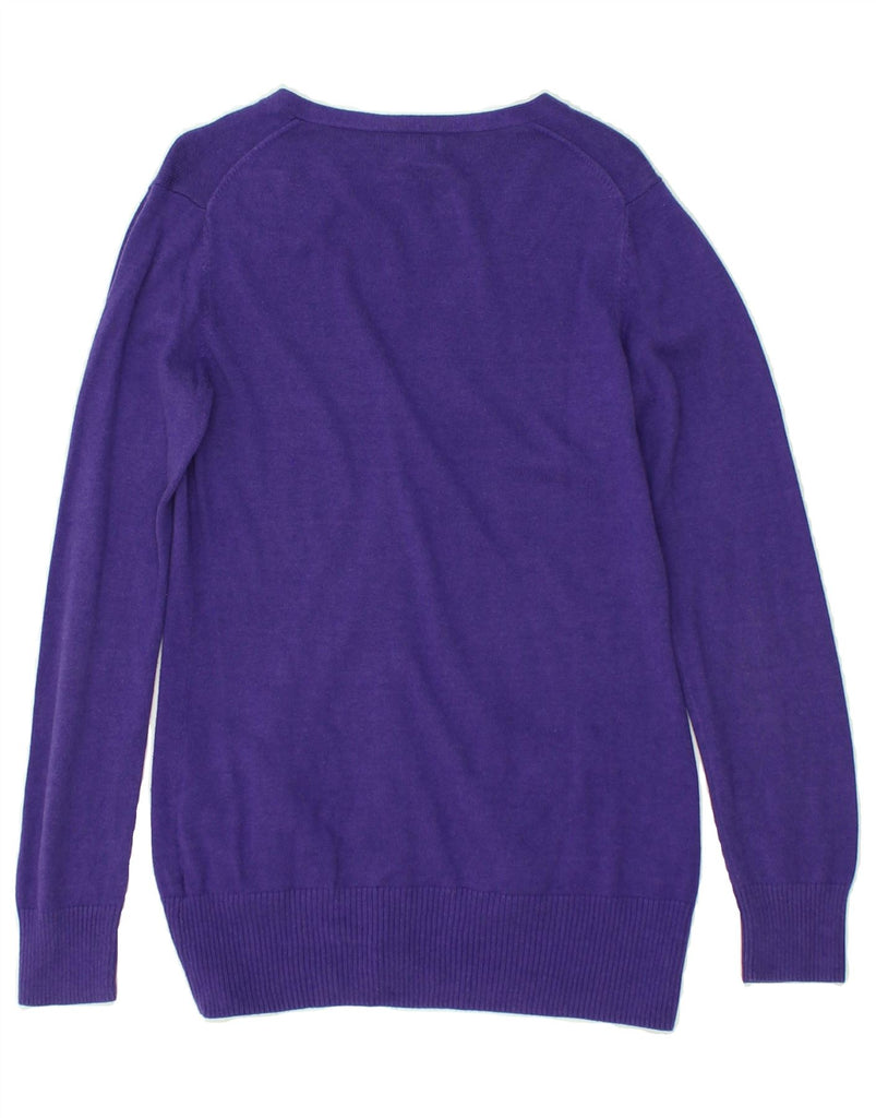 POLO RALPH LAUREN Girls Cardigan Sweater 15-16 Years XL  Purple Cotton | Vintage Polo Ralph Lauren | Thrift | Second-Hand Polo Ralph Lauren | Used Clothing | Messina Hembry 