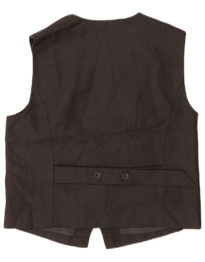 Zara Womens Waistcoat UK 14 Medium Black Polyester