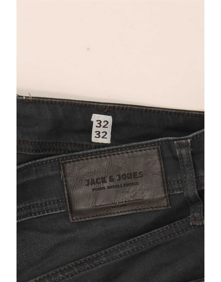 Jack & Jones Mens Clark Slim Jeans W32 L29 Navy Blue Cotton
