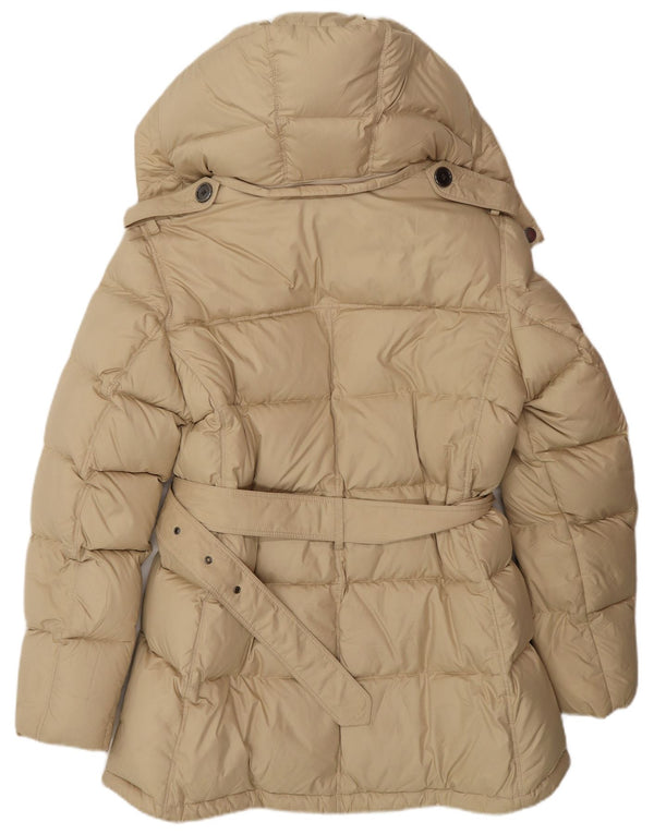 BURBERRY Womens BRIT Hooded Padded Coat UK 12 Medium Beige Classic