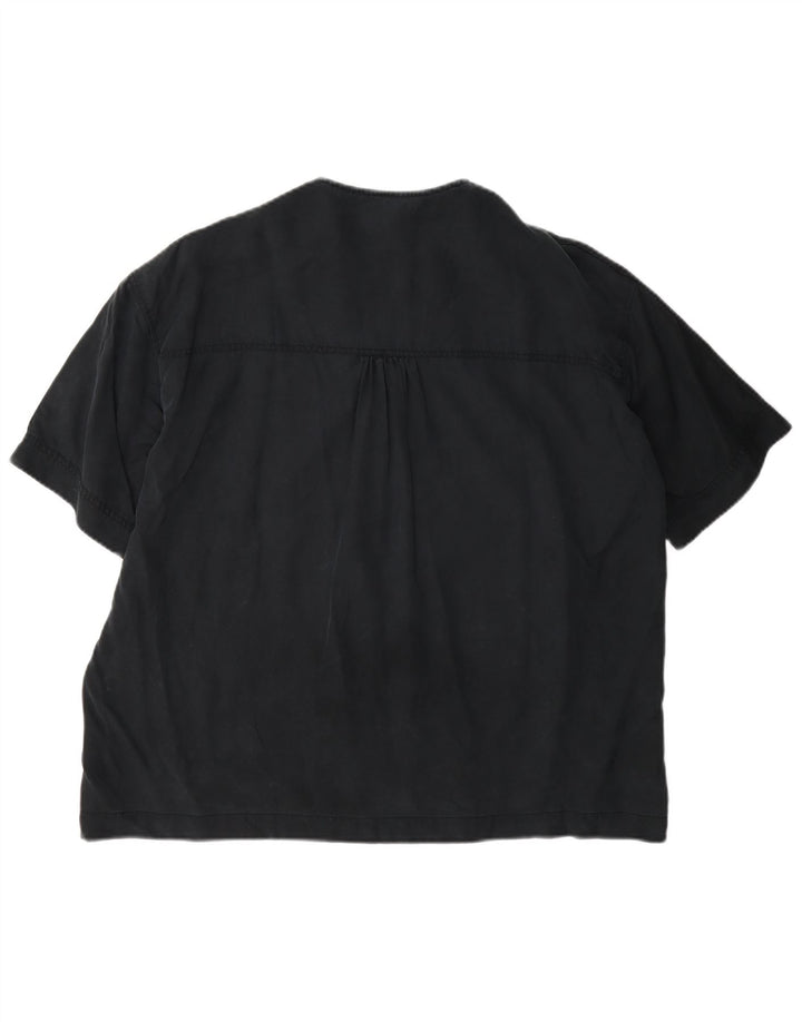 Cos Womens Oversized Blouse Top EU 36 Small Navy Blue