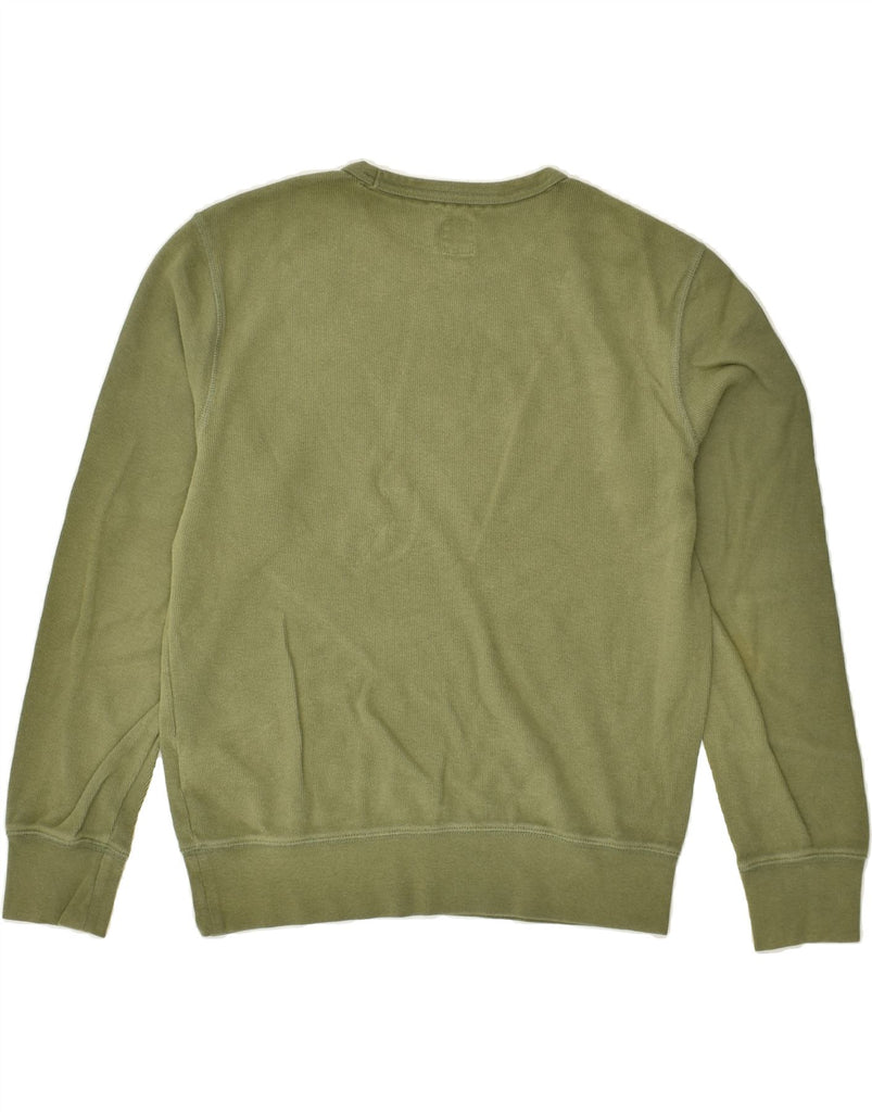 GAP Mens Boat Neck Jumper Sweater Small Green Cotton | Vintage Gap | Thrift | Second-Hand Gap | Used Clothing | Messina Hembry 