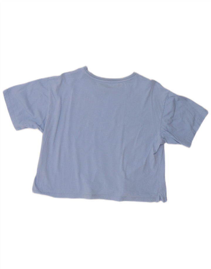 Puma Womens Crop T-Shirt Top UK 16 Large Blue