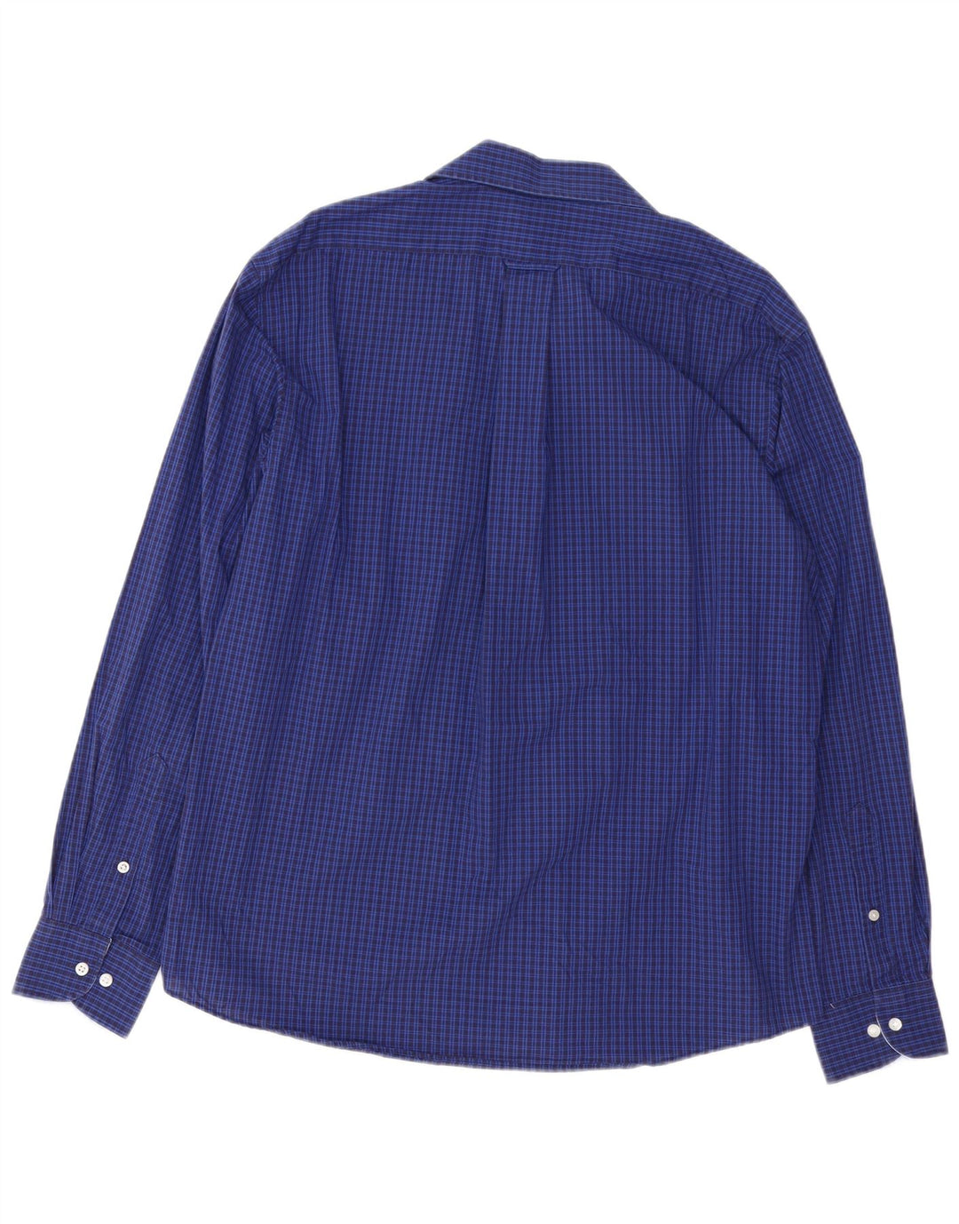 IZOD Mens Slim Fit Shirt Size 16 1/2 Large Blue Check Cotton